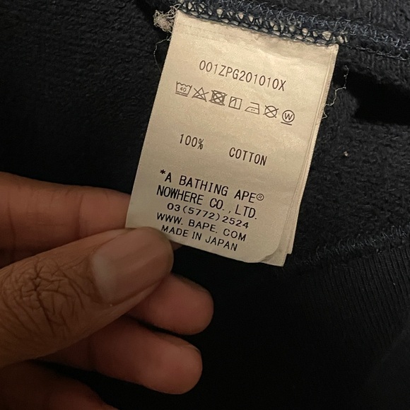 Navy Blue Bape Zip up - Picture 2 of 10